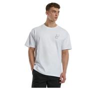 Urban Classics Herren Tee UC Weavy Logo Heavy Oversized – Oversized-Passform, 100% Baumwolle, Weiß L