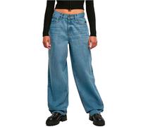 Urban Classics Ladies High Waist 90´S Wide Leg Denim Pants in Gr. 26 in Blau