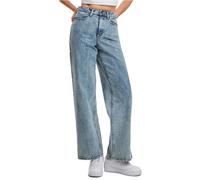 Urban Classics Jeans Wide-Leg Denim mit Schlitz, weiter Schnitt, Blau, Gr. 27