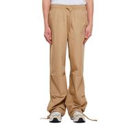 Stoffhose URBAN CLASSICS "Urban Classics Wide Poplin Pants", Herren, Gr. 3XL, US-Größen, unionbeige, 100% Baumwolle, unifarben, relaxed fit, Hosen Stoffhose (79174365-XXXL) unionbeige