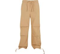 Stoffhose URBAN CLASSICS "Urban Classics Wide Poplin Pants", Herren, Gr. XL, US-Größen, unionbeige, 100% Baumwolle, unifarben, relaxed fit, Hosen Stoffhose (79174365-XL) unionbeige