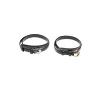 Urban Classics Women's TB7208A-Chunky Buckle Slim 2-Pack Belt, Black/Silver+Black/Gold, S/M