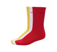 Urban Classics Unisex TB3306-Wording 3-Pack Socken, Yellow/red/White, 43-46