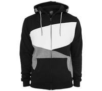 Urban Classics Zig Zag Zip Hoodie Kapuzenjacke schwarz grau weiß in XXL