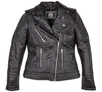 Urban Leather Fashion Lederjacke -Michelle, Schwarz, 46 (3XL) UR-203