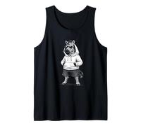 Urban Zebra In Hoodie Und Shorts with Shades Tank Top