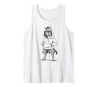 Urban Zebra In Hoodie Und Shorts with Shades Tank Top