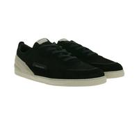 urbane GROUNDIES Barfußschuhe Zurich Herren Low-Top Echtleder Sneaker mit TrueSense Sohle Schnür-Schuhe GND-270260-01 Schwarz/Beige 43