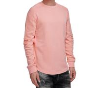 Urbanes Sweatshirt für Herren mit geripptem Ärmeldesign Pullover Sweater 19056 Rosa XL