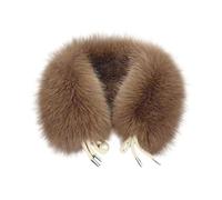 URFEDA Fellkragen für Kapuze, Mode Wärm Pelzkragen Fuchsfell Pelzschal für Damen Herren Kunstfell Kunstpelz Fell Kragen Pelzschal für Kapuze Wintermantel Fuchspelz Kragen Classic Kapuzenfell,53CM