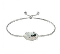 URONE Opal Katze Armband 925er Sterling Silber Gliederarmband Schwarzer Katzen Schmuck Geschenk für Frauen