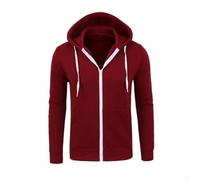 URPIZY Herren Hoodie Zipper 96% Polyester 4% Spandex | Vollreißverschluss, lange Ärmel, regular Passform, ideal für Layering, für vielseitig kombinierbar
