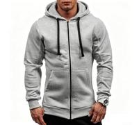 URPIZY Herren Hoodie Zipper 96% Polyester 4% Spandex | Vollreißverschluss, lange Ärmel, regular Passform, ideal für Layering, für vielseitig kombinierbar