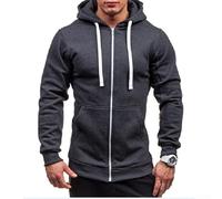 URPIZY Herren Hoodie Zipper 96% Polyester 4% Spandex | Vollreißverschluss, lange Ärmel, regular Passform, ideal für Layering, für vielseitig kombinierbar