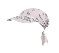 URSING Frauen Indien Muslim Retro Baumwoll Handtuch Kappe Rand Turban Baseballkappe Islamischen Breiter Rand Paisley Bandana Visoren Hut Kopftuch Wickeln Damen Sonnenhut Stroh-/Stoffcap (Weiß)