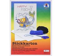 Ursus 2780000 - Stickkarton, ca. 23 x 33 cm, 300 g/qm, 10 Blatt, aus weißem Fotokarton, unbedruckt, ideal für die ersten Strickversuche