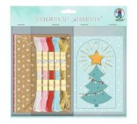 Ludwig Bähr URSUS Sticken Stickkarten Set, Weihnachten, Grußkarten A6 zum Besticken