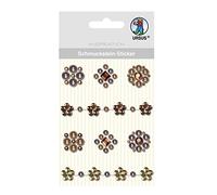 Ursus 75050008 - Schmuckstein Sticker Medaillons, braun, 8 Stück, selbstklebend, einfach von der Fole abzuziehen, ideal geeignet für Scrapbooking, Kartengestaltung und zur Dekoration