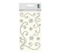 Ursus 75060001 - Schmuckstein Sticker Ornamente, silber, 8 Stück, selbstklebend, einfach von der Fole abzuziehen, ideal geeignet für Scrapbooking, Kartengestaltung und zur Dekoration