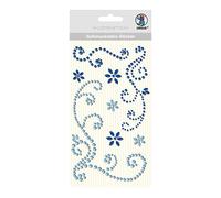 Ursus 75060006 - Schmuckstein Sticker Ornamente, blau, 8 Stück, selbstklebend, einfach von der Fole abzuziehen, ideal geeignet für Scrapbooking, Kartengestaltung und zur Dekoration