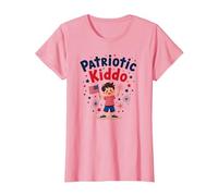 USA Kids Patriotic Kiddo, amerikanische Flagge, Sterne, Feuerwerk T-Shirt, Damen, Rosa, 3XL