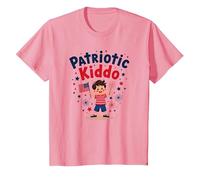 USA Kids Patriotic Kiddo, amerikanische Flagge, Sterne, Feuerwerk T-Shirt, Kinder, Rosa, 128