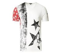 USA T-Shirt Stars and Stripes V-Neck im Used-Look XL
