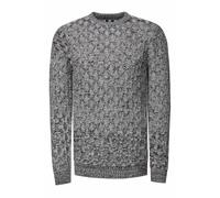 Used-Look Karomuster Rundhals-Pullover M