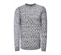 Strickpullover RUSTY NEAL, Herren, Gr. S, weiß, 70% Polyacryl, 30% Baumwolle, meliert, normal, Rundhals, Pullover, mit schönem Muster (18320103-S) weiß