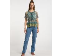 Usha Blusenshirt mit Rüschenärmeln Damen mehrfarbig, XL