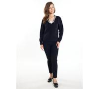 Usha Strickjacke mit Perlen Damen schwarz, XL/XXL