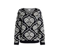 usha Strickpullover Damen schwarz/creme M/L