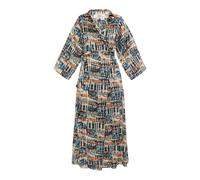 usha Wickelkleid Damen Beige Blau Mehrfarbig XL