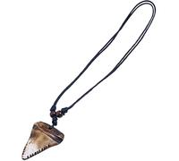 USHOBE Personalisierte Haifischzähne Halskette - Harz Hai Surfer Anhänger, Partybevorzugungen Handgefertigte Surf Sommer Schmuck Seilkette für Strand