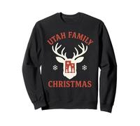 Utah Family Christmas Shirt Rentier Geweih State Red Sweatshirt