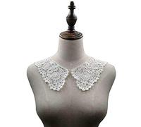 Uteruik Stickerei Ausschnitt Spitze Kragen Aushöhlen Applikation Nähen auf Patches für Hochzeitskleid Applikation Kragen Dekoration, 1 Paar (#D)