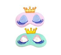 UTHCLO 2 Stück Plüsch Schlafmaske mit Kronenform und Langen Wimpern Weiche Augenbinde mit Lichtblockierendem Design und Verstellbarem Kopfband für Frauen und Mädchen zum Schlafen