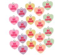 UTHCLO 20 Stück Herzförmige Schmuckanhänger aus Harz Bunte Selbstgemacht Charme für Armbänder Halsketten Ohrringe Taschen Schlüsselanhänger Bastelset für Kinder und Erwachsene