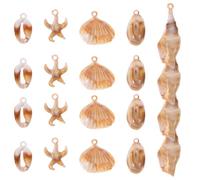 UTHCLO 20 Stück Ozean Motiv Anhänger Muschel Charme Leicht Für Schmuckherstellung Selbstgemacht Ohrringe Armband Anhänger Mit Aufhängeloch Für Basteln Und Geschenk