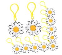 UTHCLO 24 Stück Teiliges Niedliche Gänseblümchen Schlüsselanhänger Bunte Schlüsselringe Blumenanhänger für Tasche Rucksack Geschenk Deko Party Zubehör für Frauen Zufällige Farbe