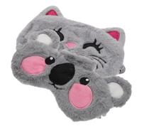 UTHCLO 2stücke Plüsch Schlaf Augenmaske Cartoon Augenmaske Schöne Augenabdeckung Plüsch Schlafmaske Waschbar Leicht Und Geschmeidig