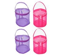 UTHCLO 4 Stück Aufbewahrungstaschen für Strickgarn Netz Garnbeutel aus Robustem Material Klein 13 X 125cm Tragbare Organizer Tasche mit Tragegriff für Häkel und Nähzubehör