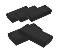 UTHCLO 5 Stück Uhrenbox Kraftpapier Mit Gepolstertem Innenfutter Kleine Schwarze Geschenkbox Für Uhren Und Schmuck Quadratische Schmuckaufbewahrung Mit Einfacher Handhabung