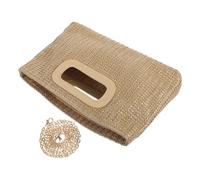 UTHCLO Boho Handtasche Damen mit Abnehmbarer Kette aus Polyester Geräumige Clutch Handtasche für Sommer und Partys Stilvolle Rustikale Schultertasche mit Top Griff