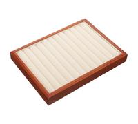 UTHCLO Holz Schmuckablage mit Weichem Lintfutter Schmuckhalter Tablett für Ringe Halsketten Armbänder Dekoratives Aufbewahrungsfach für Wohnzimmer Schlafzimmer Badezimmer