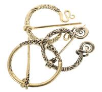UTHCLO Retro Vintage Wikinger Broschen 3 Stück mit Spiralmotiv und Schlangendesign, Legierung, ideal für Taschen und Kleidung im Mittelalter Look