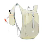 UtiaMiaoGonGo 15L Wanderrucksack Kleiner Damen Herren Leichter Faltbarer Daypack Tagesrucksack Trekkingrucksack für Camping Outdoor Reisen, Beige