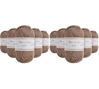 Utopia Crafts JOY DK Knitting Yarn 5x 50g - 100% Acrylic (Cappucino) (Packung mit 2)