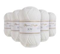 Utopia Crafts JOY DK Knitting Yarn 5x 50g - 100% Acrylic (Soft White)