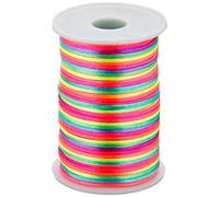 UV FLOOR - Neonfarbene Garnrolle - Armbandschnur - Deko-Wolle - Premium-Qualität - Neonfarbenes Zubehör - Party - Mehrfarbig - 100m ⌀ 2mm